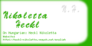 nikoletta heckl business card